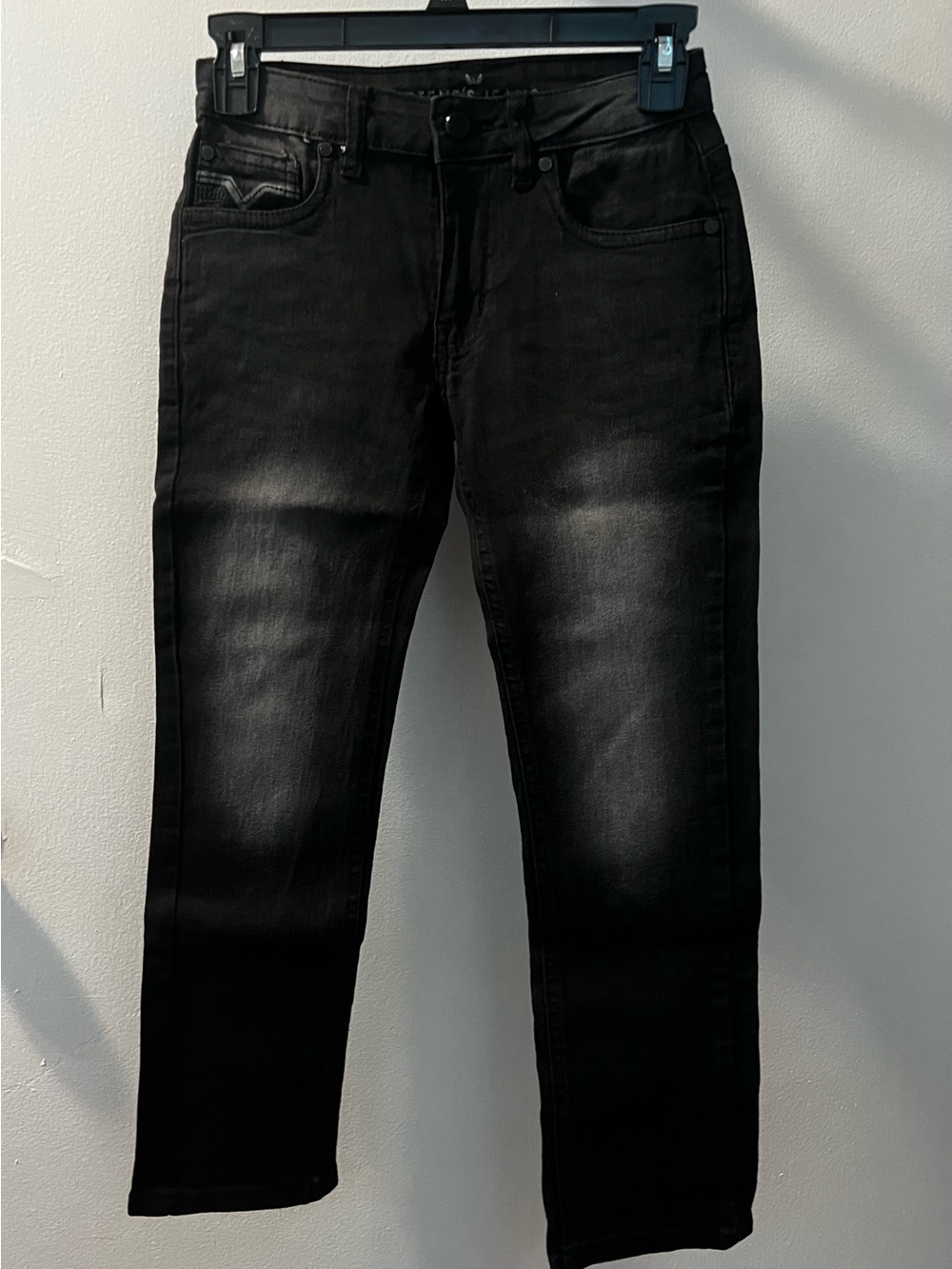 Kids Black Washed Slim Jeans